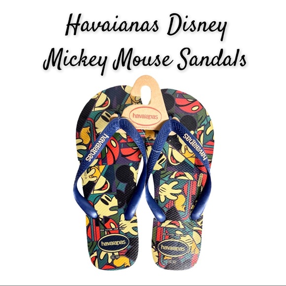 NWT Havaianas Disney Mickey Mouse Flip Flop Sandal - Picture 1 of 9